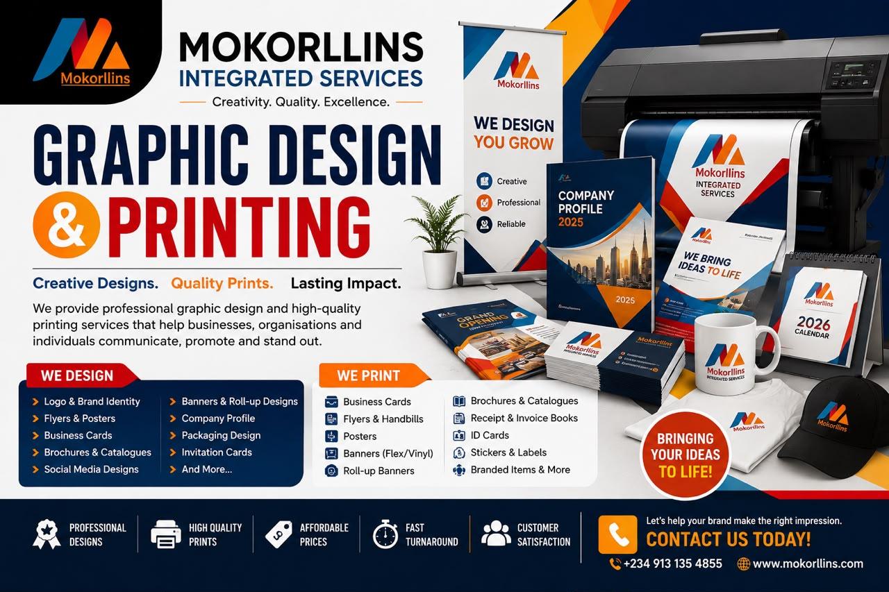 Mokorllins: Graphic Design & Printing Services